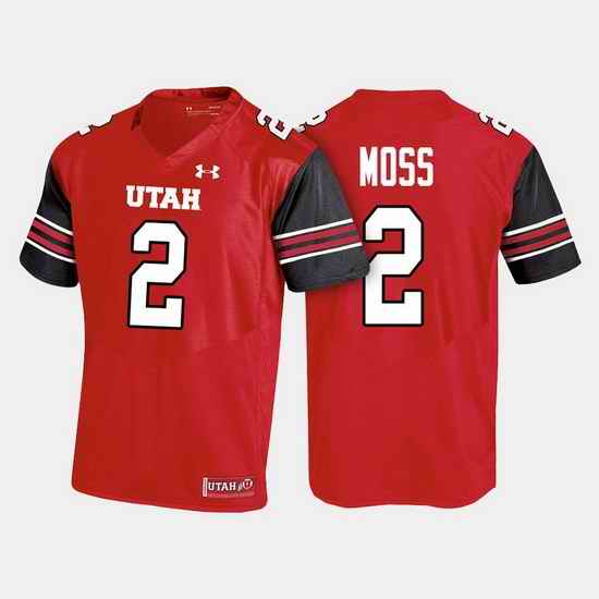Men Utah Utes Zack Moss College Football Red Jersey